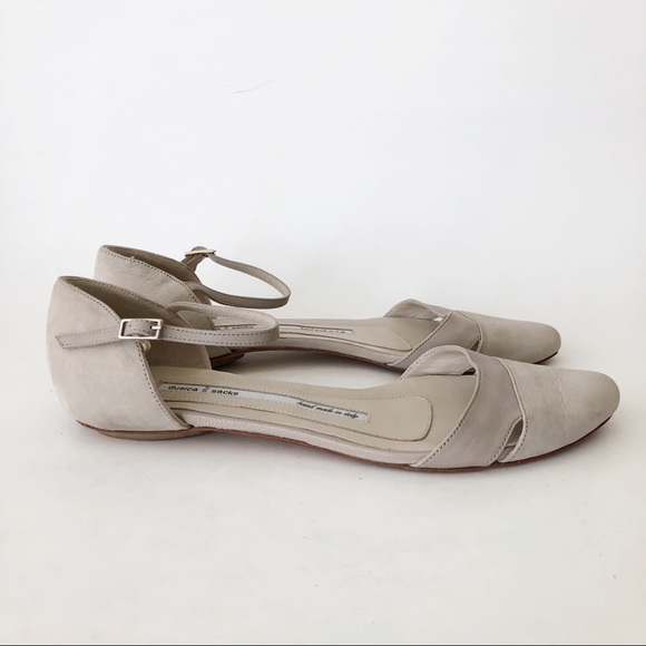 Dusica Kotur Sacks Gray Ankle Strap Flat 36.5 - Picture 2 of 8
